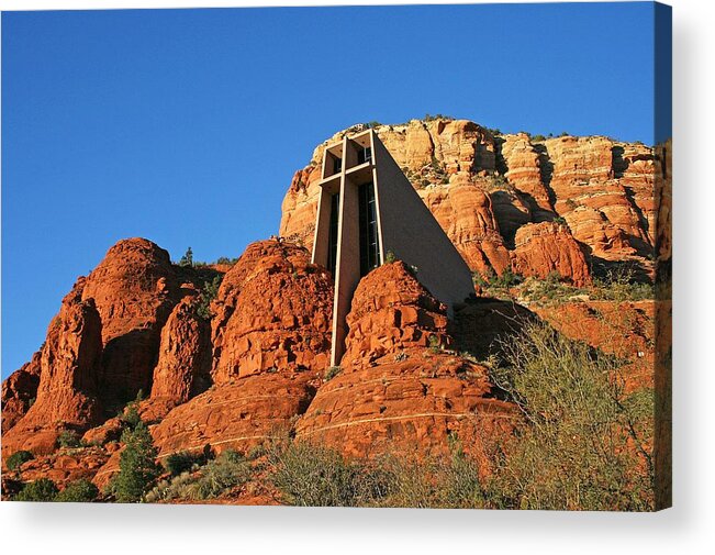 Sedona Acrylic Print featuring the photograph Chapel Afternoon by Gary Kaylor