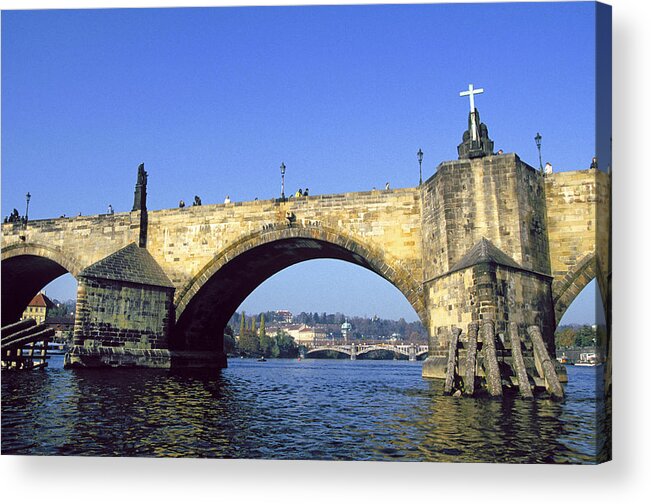 Czech Acrylic Print featuring the photograph Charles Bridge, Prague by Buddy Mays