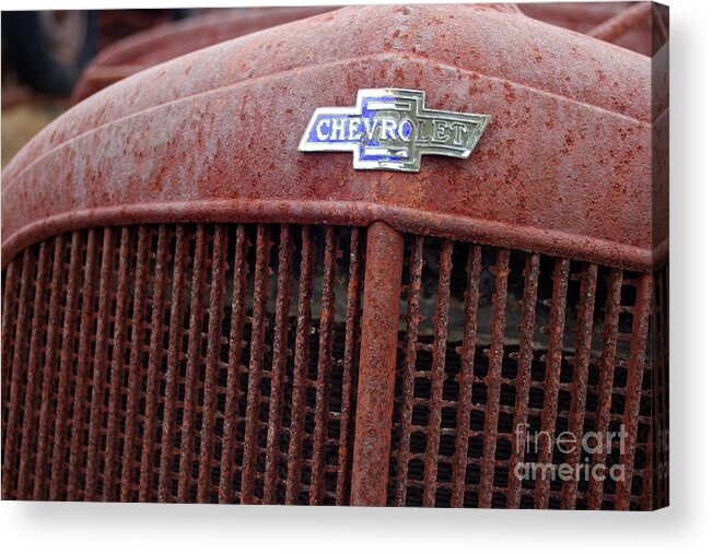 Chevrolet Acrylic Print featuring the photograph Chevrolet Emblem by Joy Tudor