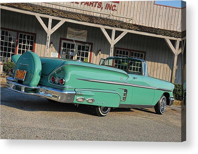 Chevrolet Impala Convertible Acrylic Print featuring the photograph Chevrolet Impala Convertible by Jackie Russo