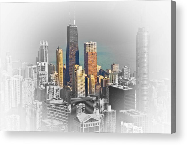 Chicago Acrylic Print featuring the photograph Chicago from Above by Lev Kaytsner