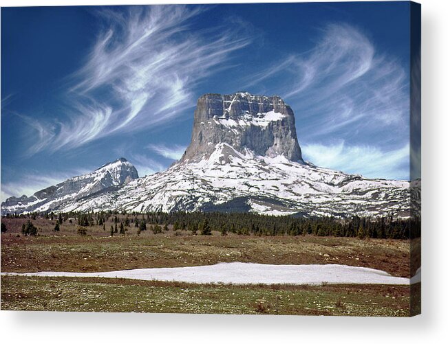 Butte Acrylic Print featuring the photograph Chief Mountain by Rod Jones