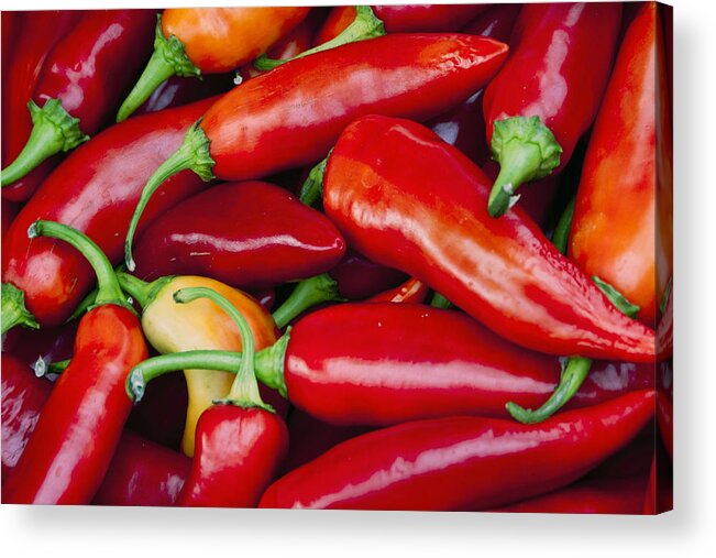 Food Acrylic Print featuring the photograph Chili Peppers by Marion McCristall