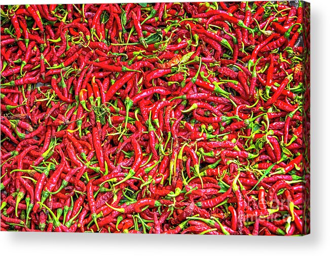 Chillies Acrylic Print featuring the photograph Chillies by Charuhas Images
