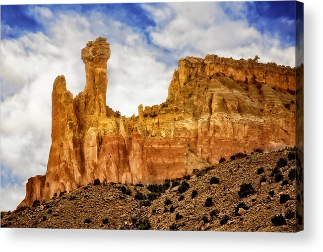 Chimmney Rock Acrylic Print featuring the photograph Chimney Rock by Mike Stephens