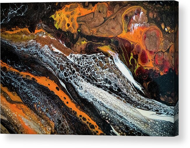 Contemporary Acrylic Print featuring the painting Chobezzo Abstract series 1 by Lilia S