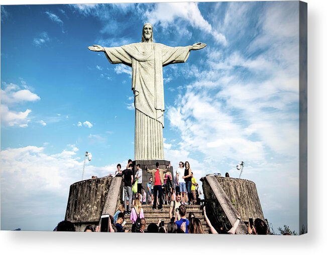Statue Acrylic Print featuring the photograph Christ the Redeemer Statue by Pravine Chester
