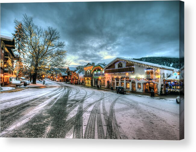 Hdr Acrylic Print featuring the photograph Christmas on Main Street by Brad Granger