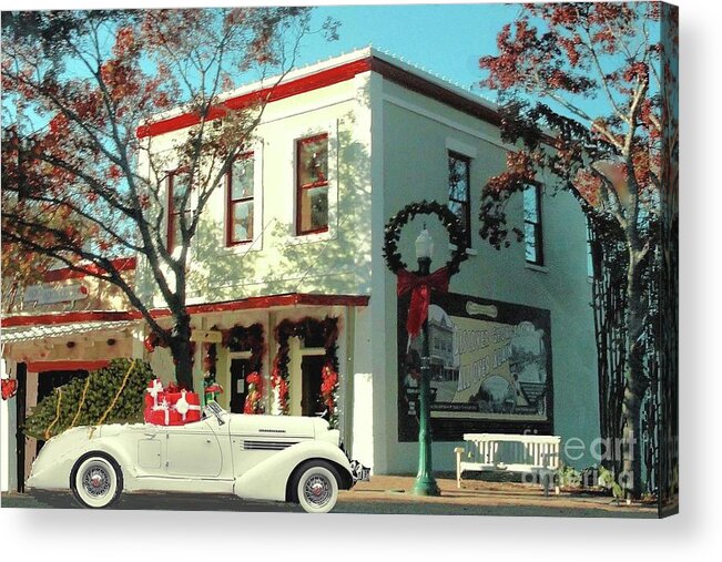 Georgetown Acrylic Print featuring the photograph Christmas Shopping in Georgetown, Texas by Janette Boyd