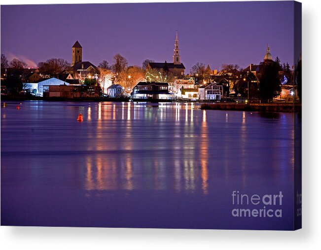 Christmas Acrylic Print featuring the photograph Christmas Waterfront by Butch Lombardi