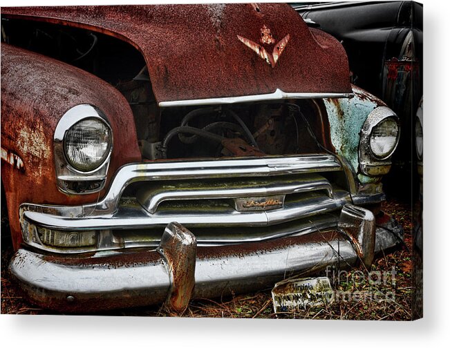 Auto Acrylic Print featuring the photograph Chrysler Chrome by Randy Rogers