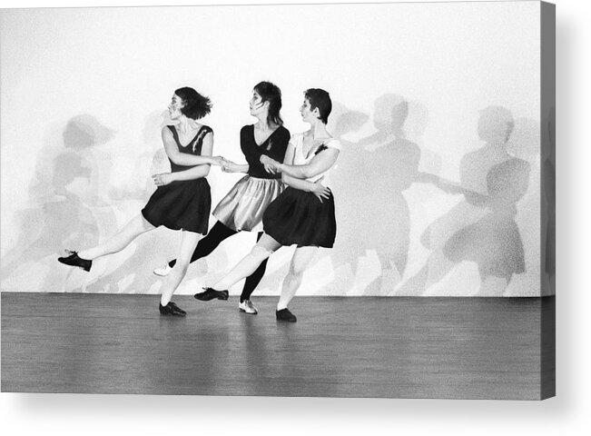 Photo; Photography; Photographs; Photographs; Posters; Black And White; Stage; Entertainment; Dance; Dancers; Dance Company; Bodies; Body; Motion Acrylic Print featuring the photograph Classical frendship dance by Philippe Taka