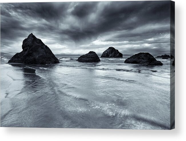 Beach Acrylic Print featuring the photograph Clearing Storm by Michael Dawson