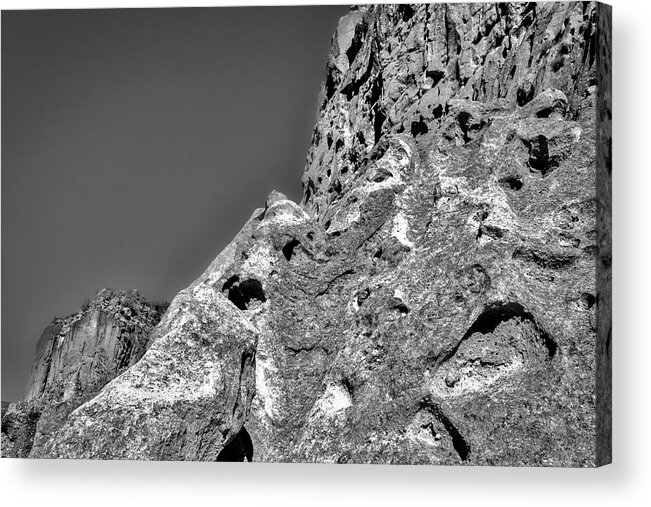 Bandelier Acrylic Print featuring the photograph Cliffs at Bandelier #3 by Stuart Litoff