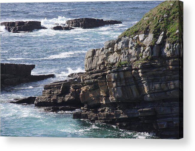 Cliffs Acrylic Print featuring the photograph Cliffs Overlooking Donegal Bay by Greg Graham
