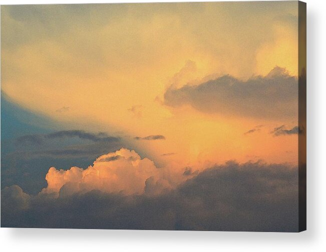 Abstract Acrylic Print featuring the digital art Cloud Mountains Two by Lyle Crump