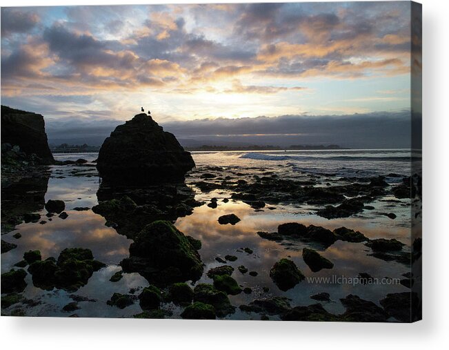 West Cliff Acrylic Print featuring the photograph Clouds in the sea by Lora Lee Chapman