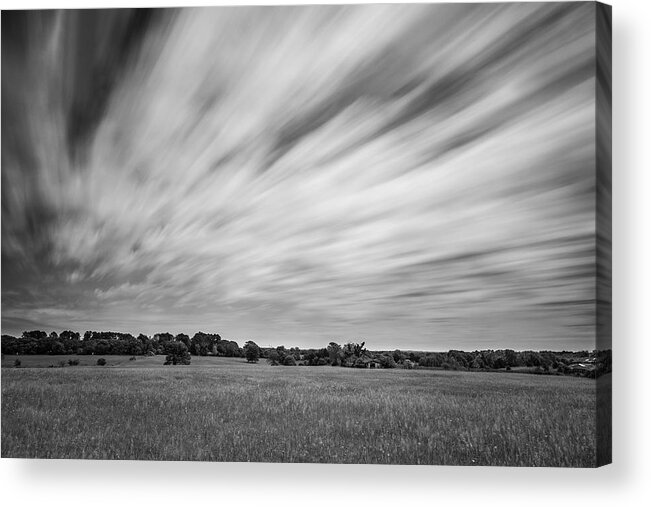 Clouds Acrylic Print featuring the photograph Clouds Moving Over East Texas Field by Todd Aaron