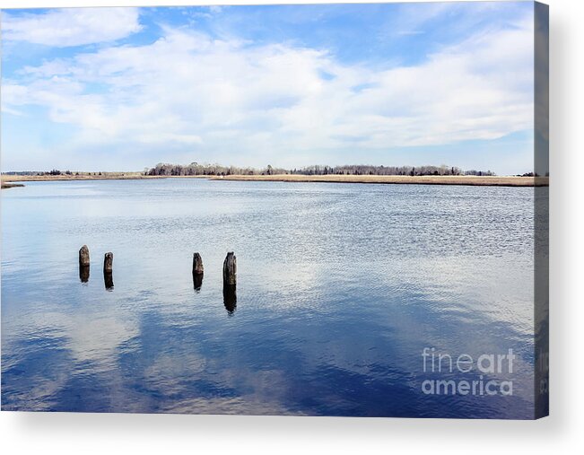 Mullica River Acrylic Print featuring the photograph Clouds over the Mullica River by Colleen Kammerer