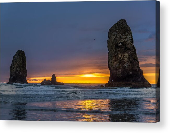 Sunset Acrylic Print featuring the photograph Coastal Sunset by Jerry Cahill