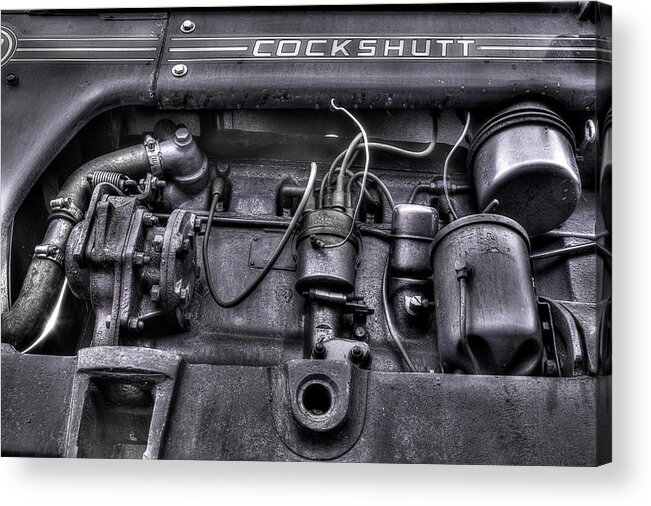 Vintage Tractor Acrylic Print featuring the photograph Cockshutt Engine by Mike Eingle