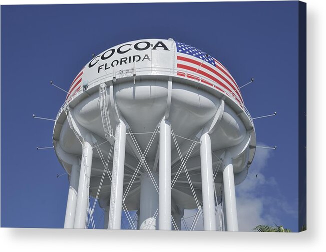 Water Tower Acrylic Print featuring the photograph Cocoa Florida Water Tower by Bradford Martin