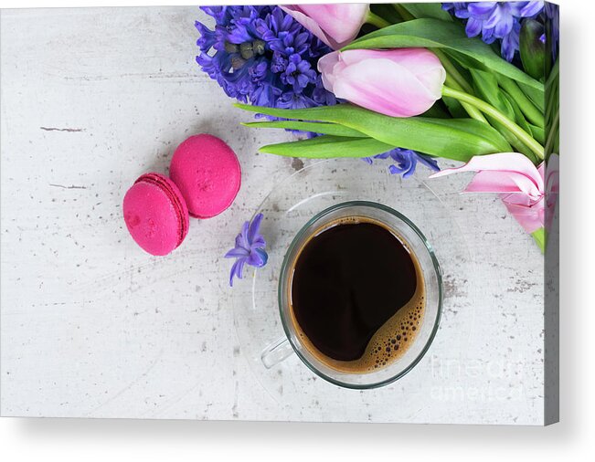 Tulip Acrylic Print featuring the photograph Good Morning Coffee by Anastasy Yarmolovich