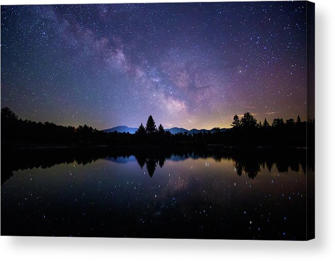 Coffin Acrylic Print featuring the photograph Coffin Pond Milky Way by White Mountain Images