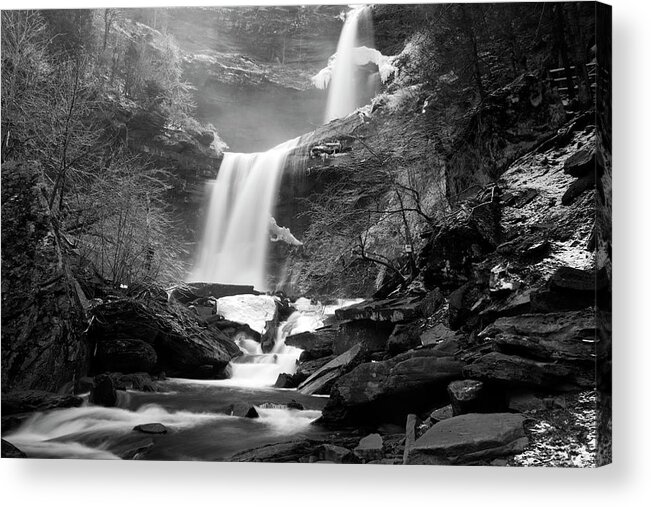 Waterfall Acrylic Print featuring the photograph Cold Spring Morning at Kaaterskill Falls II by Jeff Severson