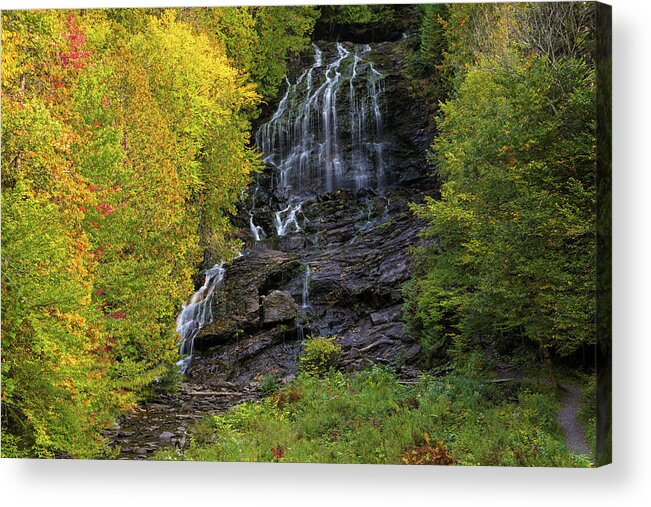 Beaver Brook Falls Acrylic Print featuring the photograph Colebrook NH Beaver Brook Falls by Juergen Roth