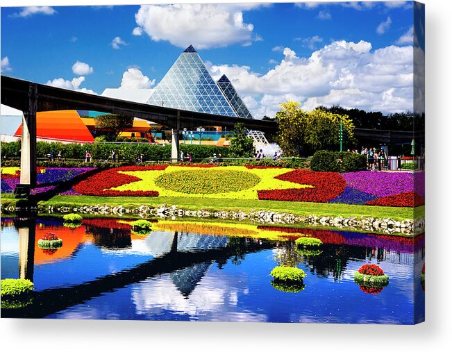 Epcot Acrylic Print featuring the photograph Color of Imagination by Greg Fortier