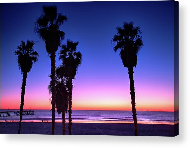 Los Angeles Acrylic Print featuring the photograph Color the Beach by Raf Winterpacht