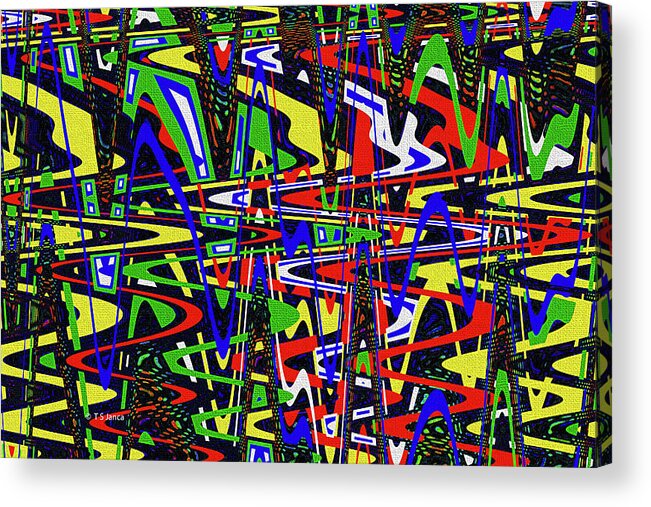 Color Works Abstract Acrylic Print featuring the photograph Color Works Abstract by Tom Janca
