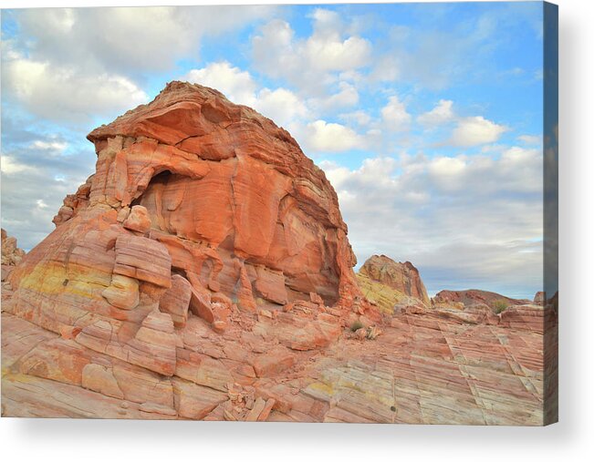Valley Of Fire State Park Acrylic Print featuring the photograph Colorful Castles at Valley of Fire by Ray Mathis