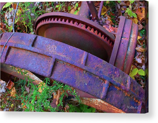 Maine Acrylic Print featuring the photograph Colorful Gear by Tim Kathka