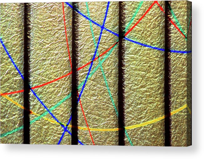 Colorful Acrylic Print featuring the photograph Colorful Lines Abstract by Prakash Ghai