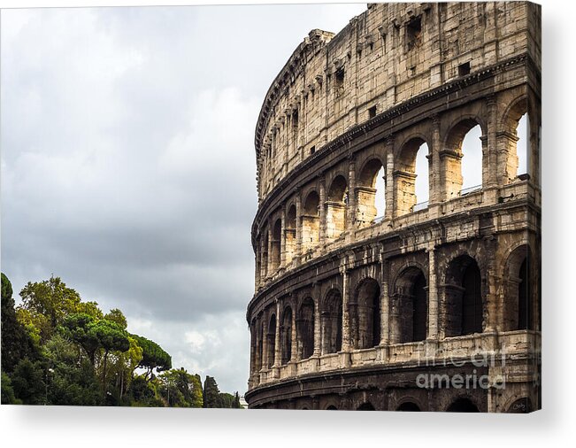 Colosseum Closeup Acrylic Print featuring the photograph Colosseum Closeup by Prints of Italy