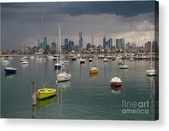 Clouds Acrylic Print featuring the photograph Colour of Melbourne 2 by Werner Padarin