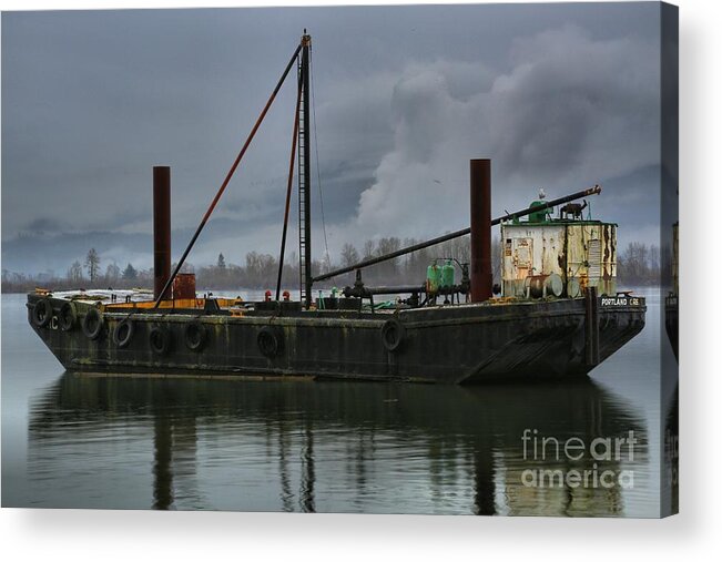 Tug Boat Acrylic Print featuring the photograph Columbia River Gorge Tug Boat by Adam Jewell
