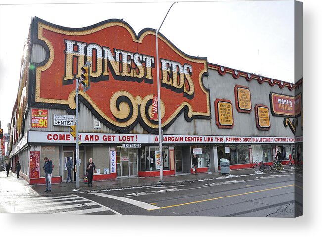 Honest Ed's Acrylic Print featuring the photograph Come In And Get Lost by Colleen English