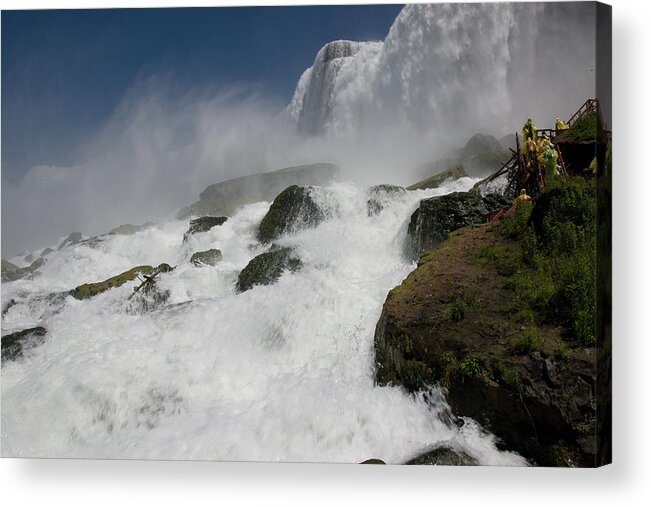 #jefffolger Acrylic Print featuring the photograph Coming close to Niagara Falls by Jeff Folger