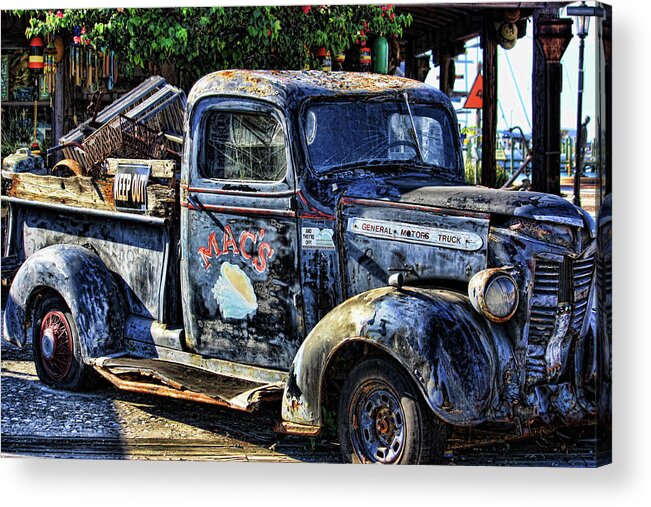 Key West Acrylic Print featuring the photograph Conch Truck by Joetta West