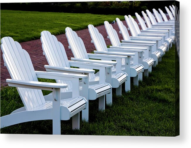 Cape May Acrylic Print featuring the photograph Congress Hall Chairs by Tom Singleton
