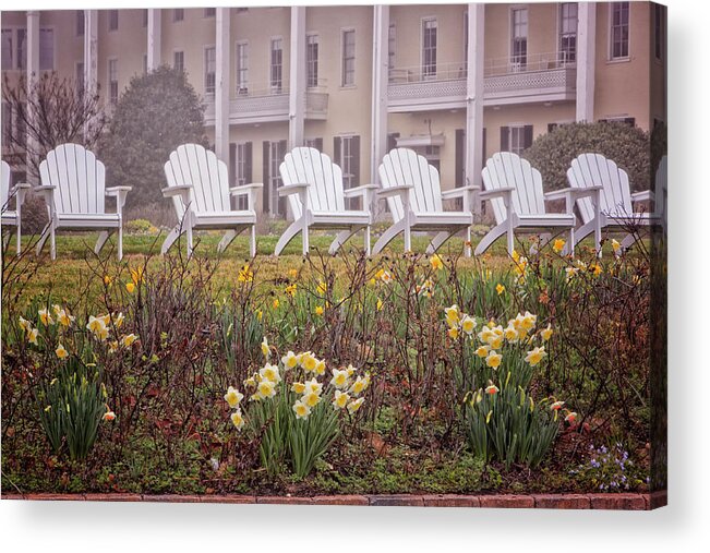 Congress Hall Cape May New Jersey Acrylic Print featuring the photograph Congress Hall Spring by Tom Singleton