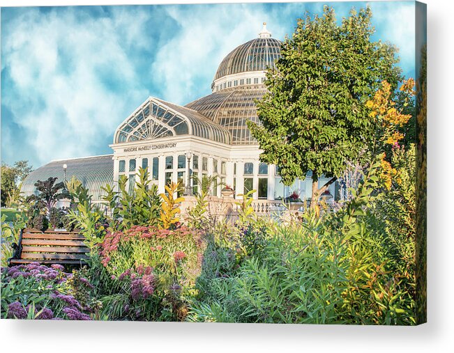 Marjorie Mcneely Conservatory Acrylic Print featuring the photograph Conservatory Flower Gardens by Patti Deters