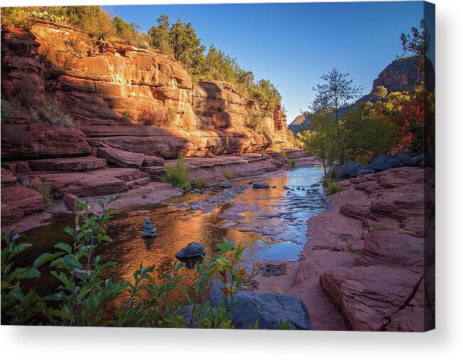 Slide Rock State Park Acrylic Print featuring the photograph Copper Pools at Slide Rock State Park by Lynn Bauer