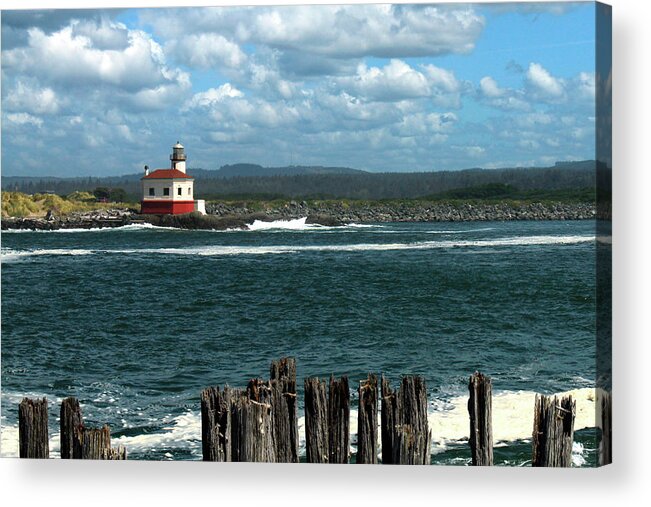 Lighthouse Acrylic Print featuring the photograph Coquille River Lighthouse by James Eddy