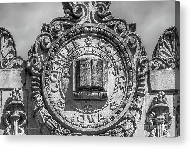 Cornell College Acrylic Print featuring the photograph Cornell College Seal by University Icons