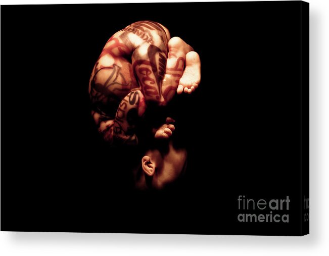 Banksy Acrylic Print featuring the photograph Corporations over foetus by Stefano Senise
