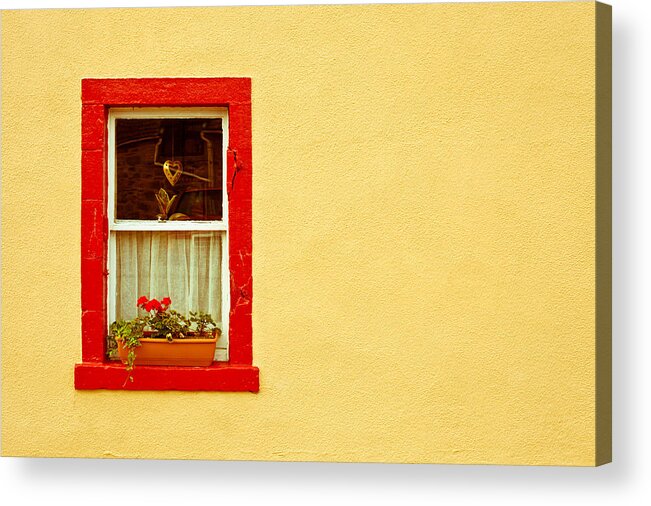 Background Acrylic Print featuring the photograph Cottage window by Tom Gowanlock